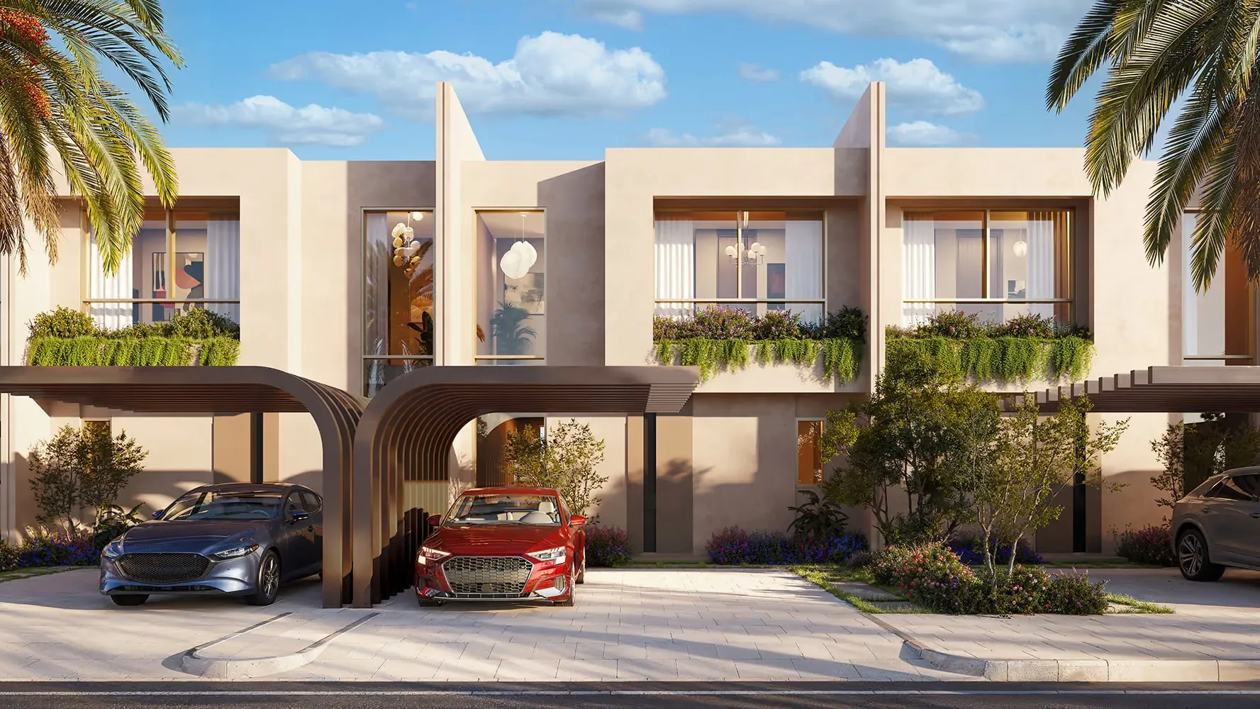 2 Bedroom Townhouse, exterior render, Yas Canal